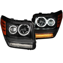 Dodge Nitro 2007-2012 Projector Strålkastare Med Halo Svart (SMD LED) G2 ANZO